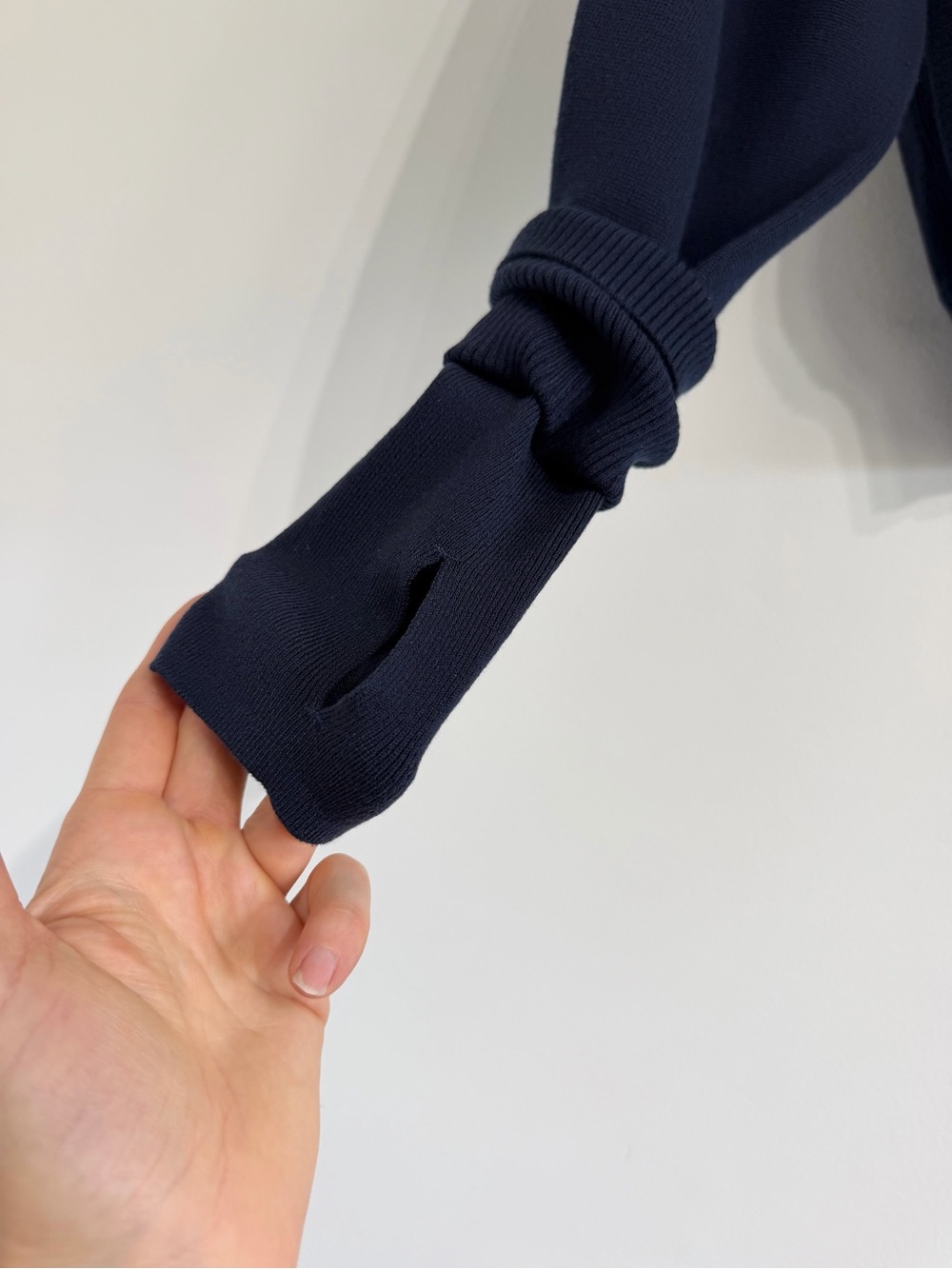 Athleta Advantage Sweater Navy blue knit cardigan - Picture 8 of 12